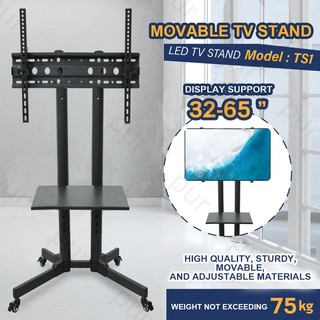 32-65 Inch TV Stand with Bracket Free Standing Adjustable Universal ...