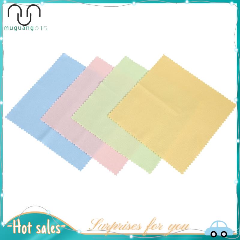 【muguang15】4 Microfiber Optical Cleaning Cloth Dvd Lcd Camera Lens