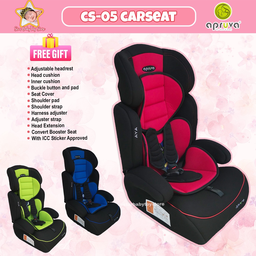 Apruva Car Seat for Baby Convertible to Booster up to 11 years old CS 05 AYA