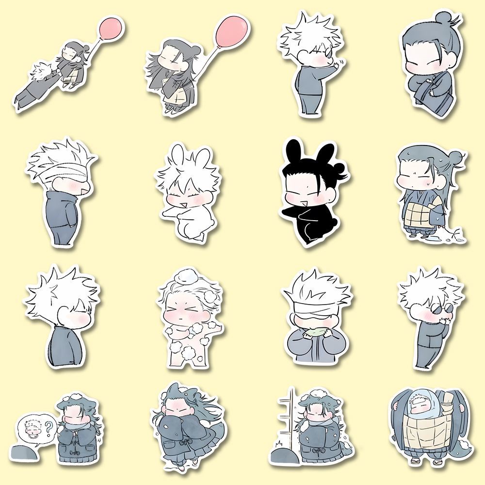 128 Q version Jujutsu Kaisen geto Gojo cute baby peripheral stickers ...