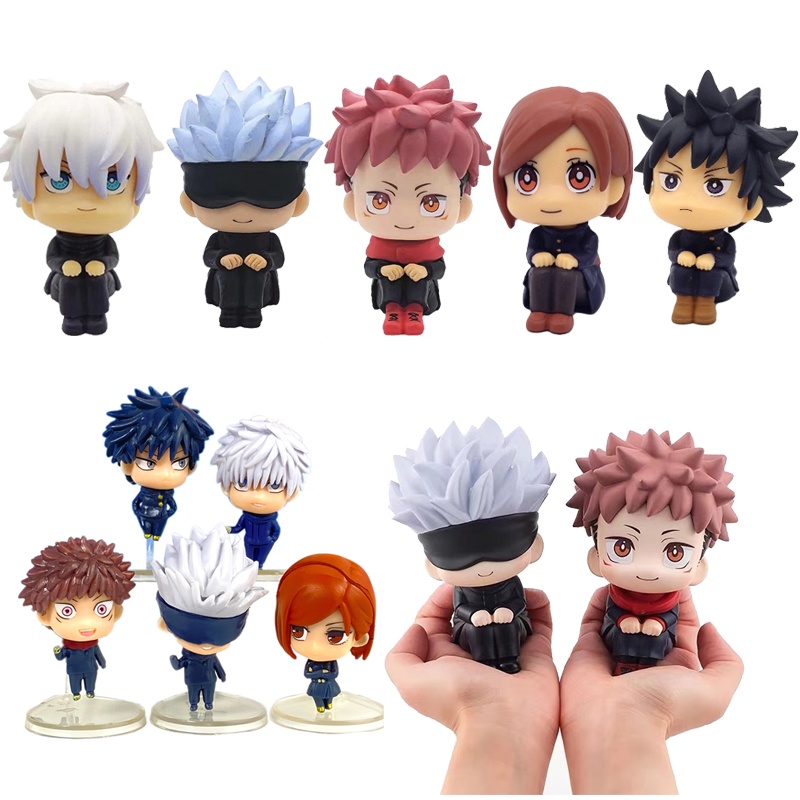 5 Pcs Jujutsu Kaisen Gojo Satoru Action Figure Itadori Yuji Kugisaki ...