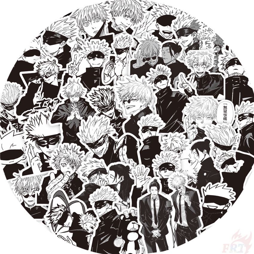 80Pcs/Set Satoru Gojo . Classical Black & White Series 01 Stickers ...