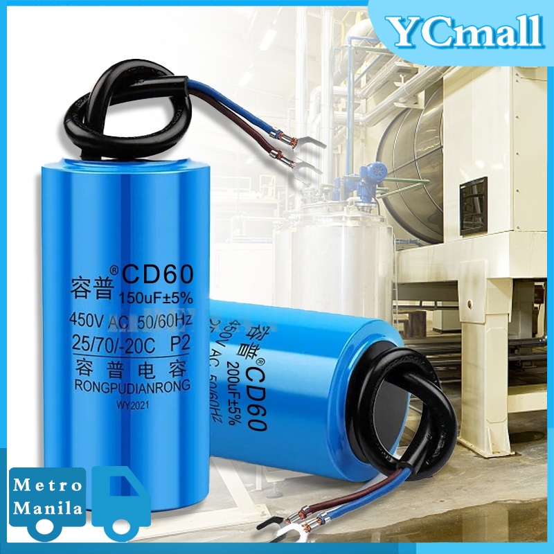 Capacitor 50uf 150uf 200uf 250uf CD60 Appliance Motor Start Capacitor ...