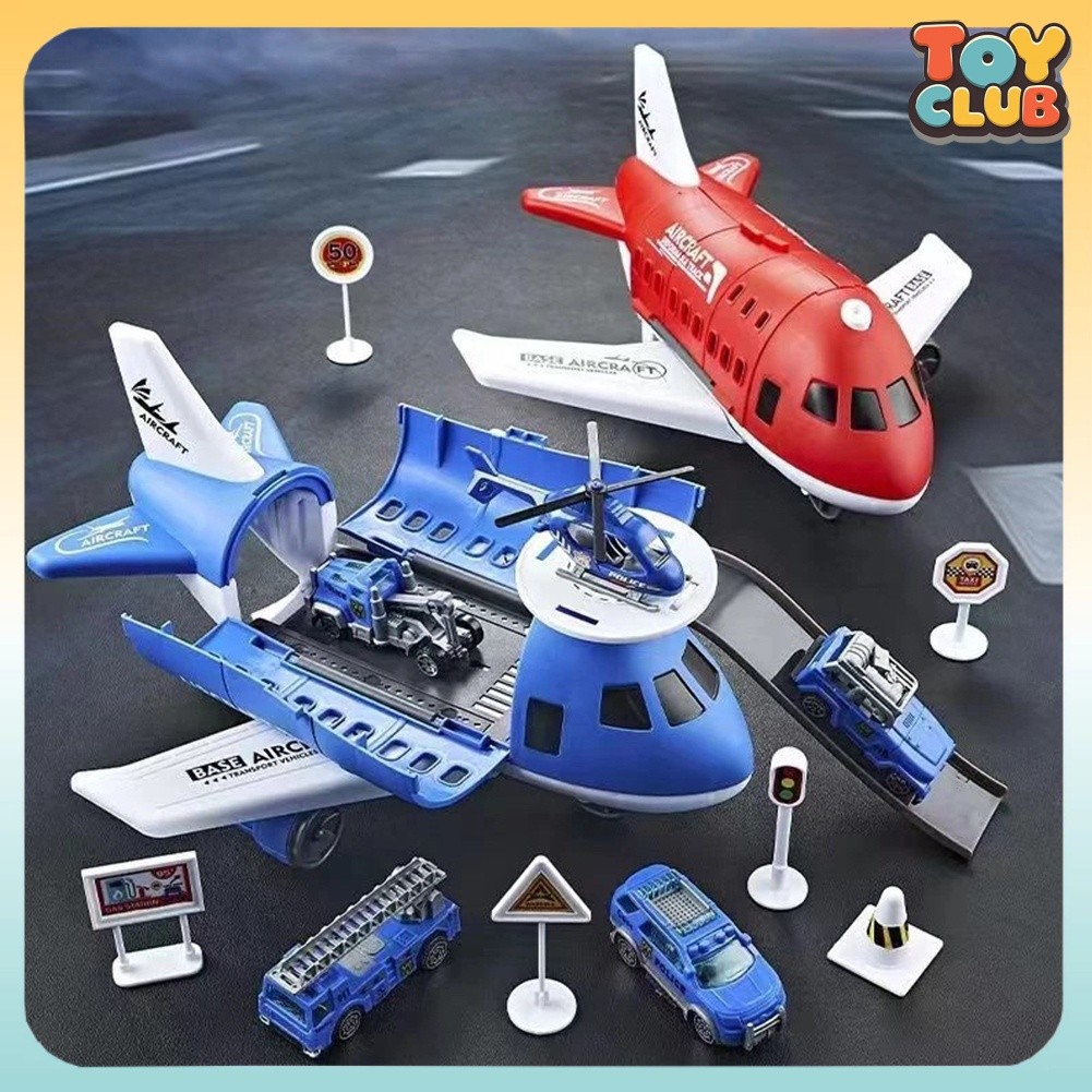 Big Airplane Toy Cars Transport Passenger Simula Plane Toy Fire Truck ...