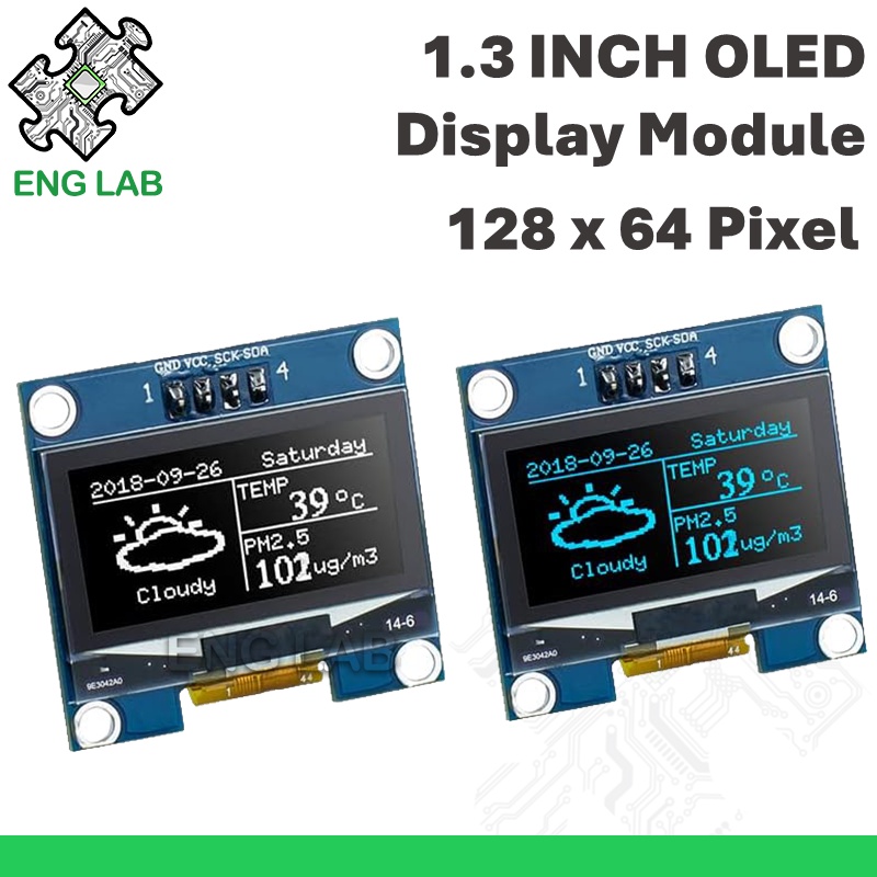 Englab★13 Inch Oled I2c Iic Communication Protocol 128x64 Pixel Oled Display Module For 0473