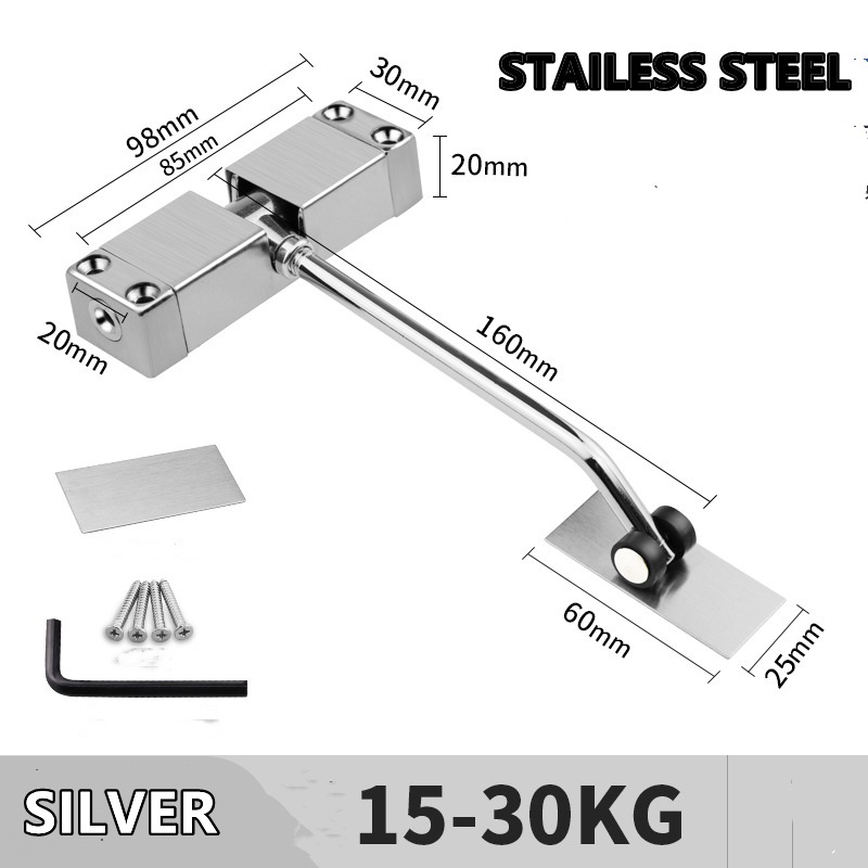 cod Stainless Steel Adjustable Automatic Strength Spring Door Closer