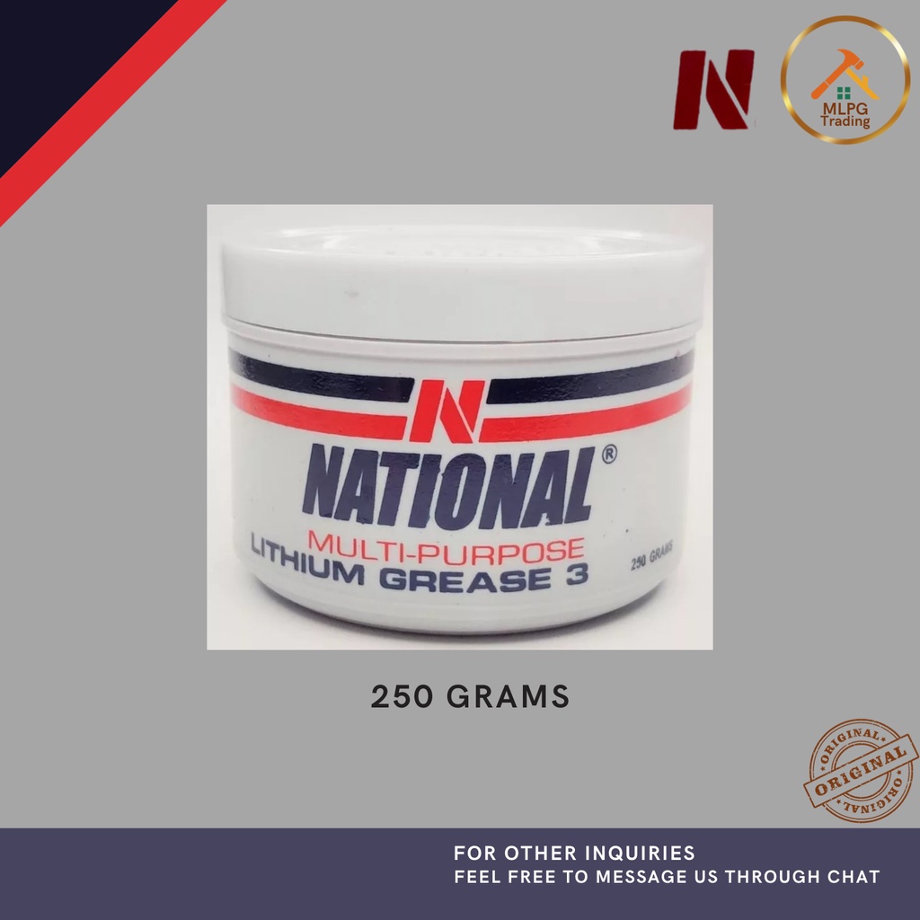 Original National MultiPurpose Lithium Grease 3 ( 250 GRAMS) Shopee