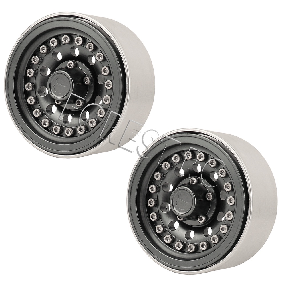 1/10 RC Crawler 1/4Pcs 1.9 Inch Beadlock Wheel Hub Rim Rims Aluminum ...