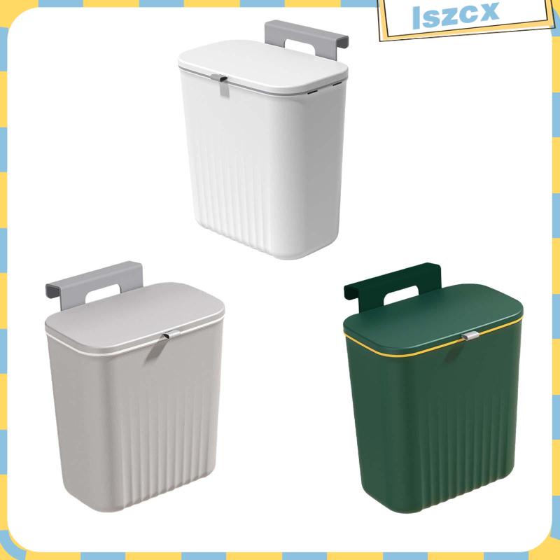 [Lszcx] Hanging Kitchen Trash Can, under Sink Trash Bin, with Lid Waste Bin Wall Mounted Waste