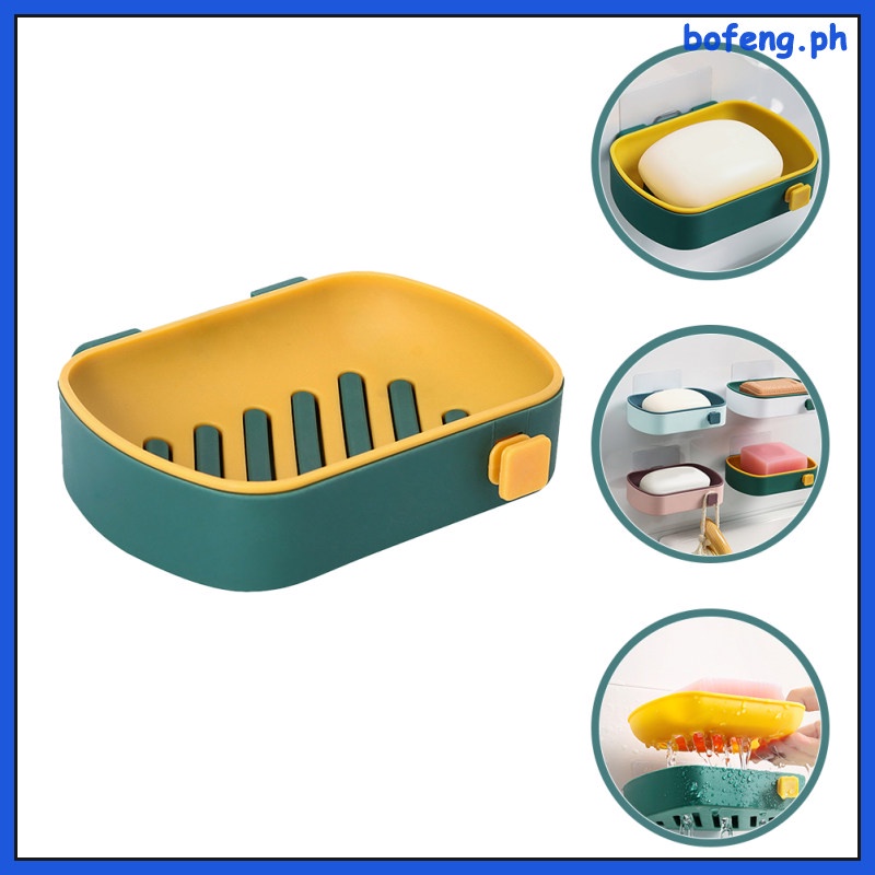 Bathtub Shower Tray Suction Cup Soap Dish Double Layer Doublelayer