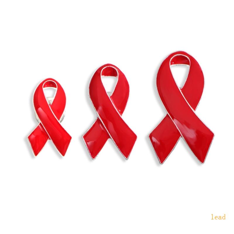 lead Enamel Lapel Pin Prevention and Awareness Red Ribbon Brooch Badges ...