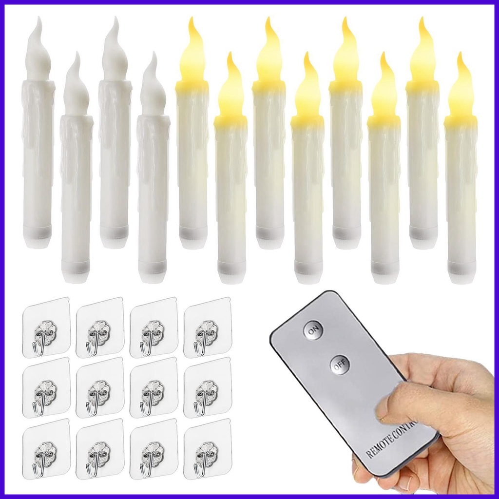 Floating Led Candles Halloween Flameless Candlesticks With Remote