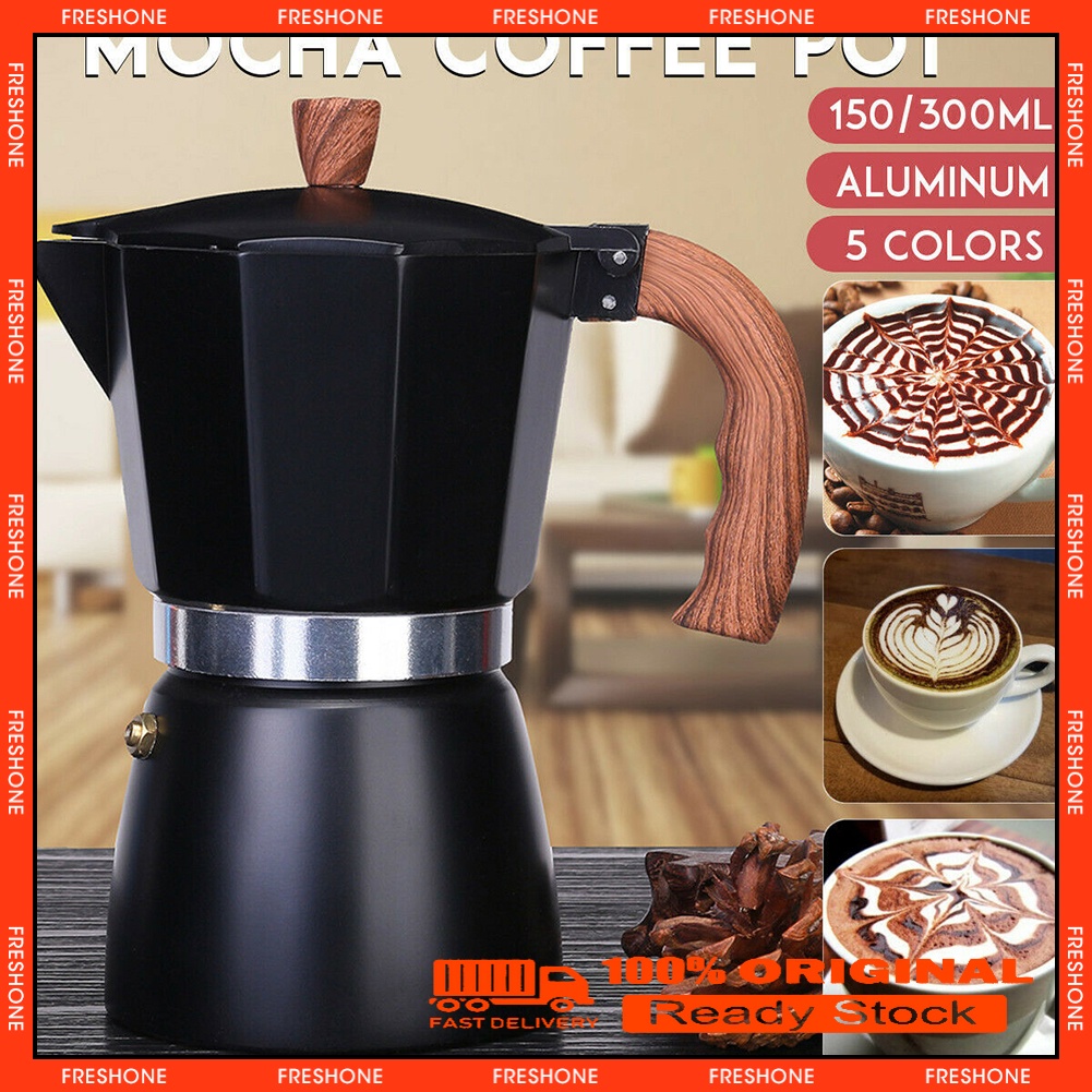 COD Aluminum Italian Style Espresso Coffee Maker Percolator Stove Top ...