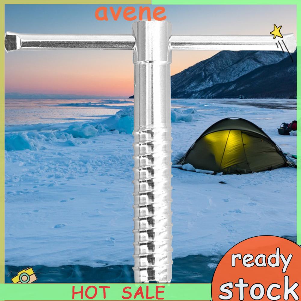 Ice Fishing Drill Screw Metal Camping Tent Pegs Fixed Winter Fishing