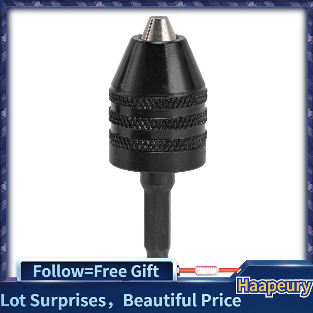 Haapeury Drill Chuck Conversion Tool 0.68mm 1/4in Hex Shank 3 Jaw