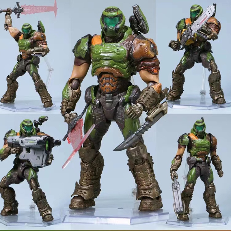 Game Doom Slayer Action Figure Figma SP-140 Articulado Model Doll Toys ...