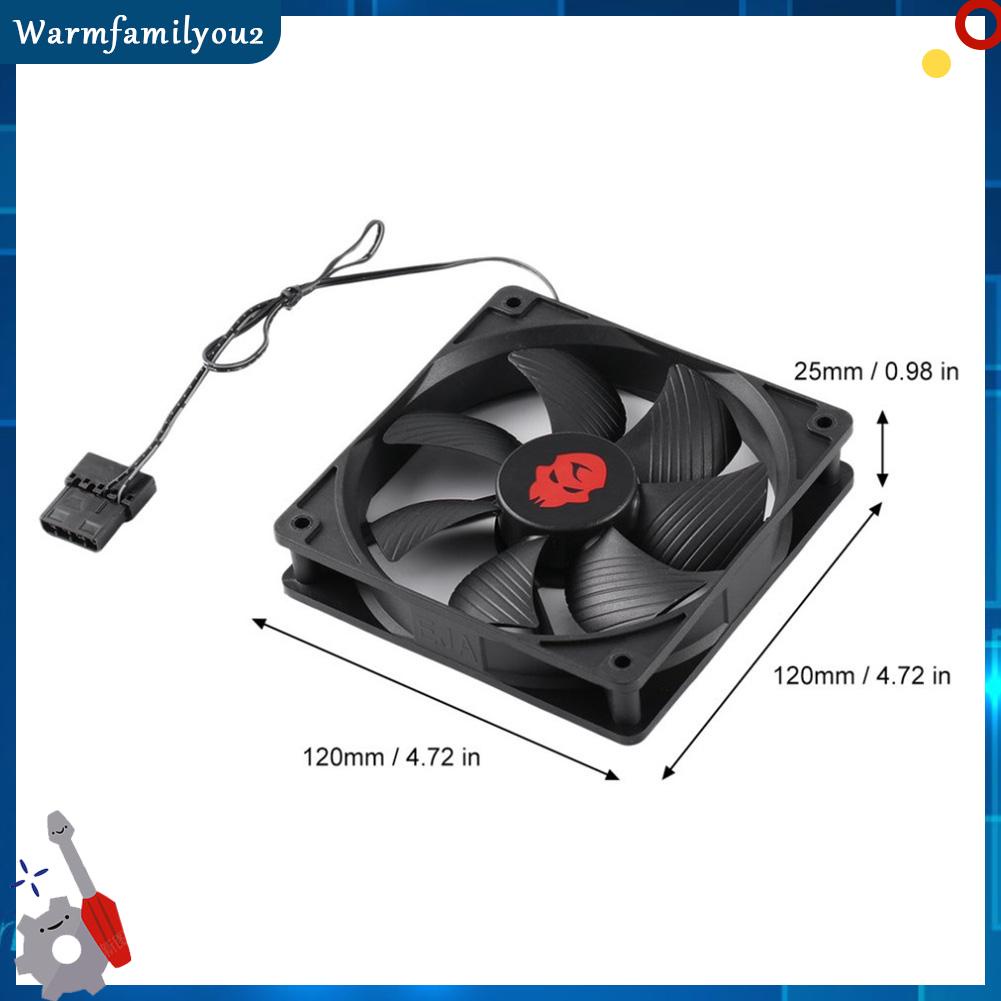 12cm 4 Pin High Speed Desktop Chassis Fan Large Air Volume PC Computer ...