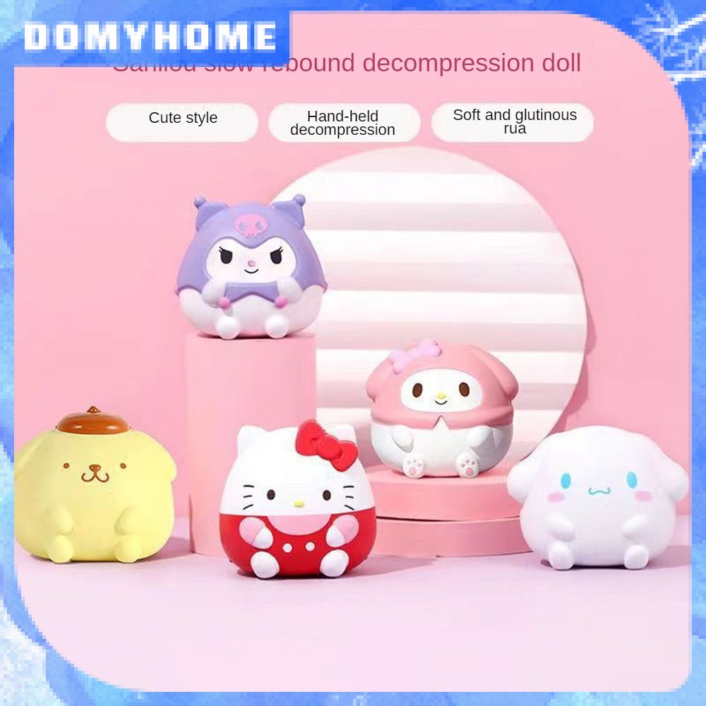 Sanrio Hello Kitty Decompression Doll Kuromi Cinnamoroll Slow Rebound ...