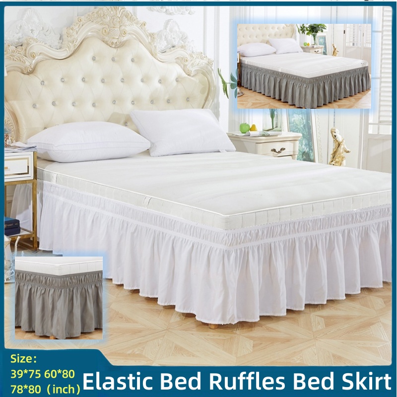 Elastic Bedspread Bed Ruffles Bed Skirt Bed Bubble Skirt Bedspread Bed ...