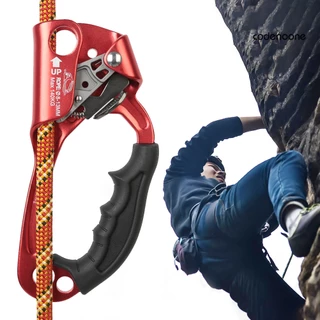 Rock climbing mountaineering hand ascender device rappelling gear equipment