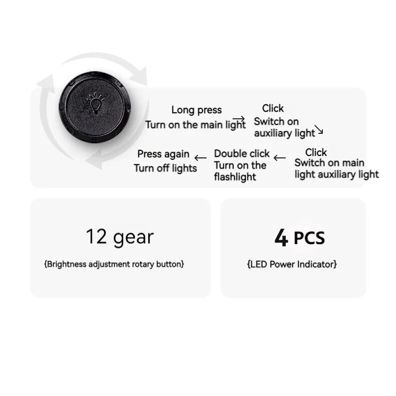BLACKDOG STARFIRE Black Mini LED Lamp Outdoor Camping USB Charging ...