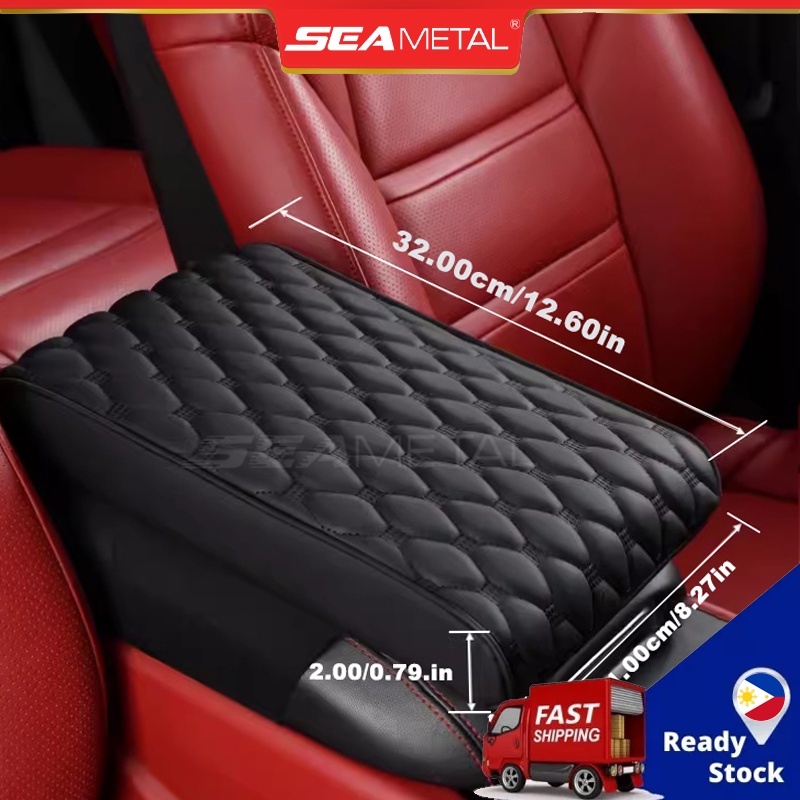 SEAMETAL Car Armrest Cushion Box Cover Thicken Memory Foam Center ...