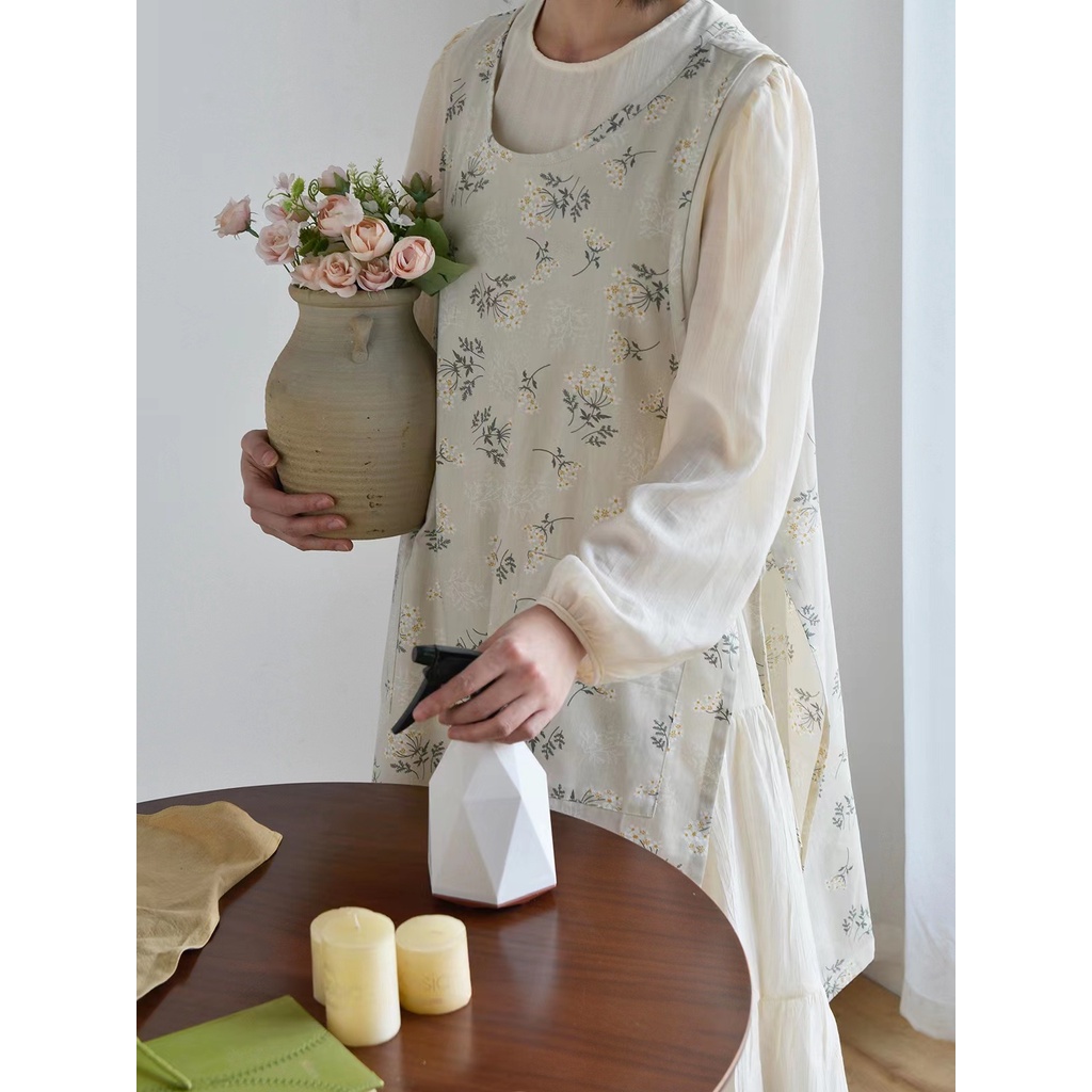 HERA Floral Kitchen Apron Flower Shop Apron Restaurant Apron Coffee — free download