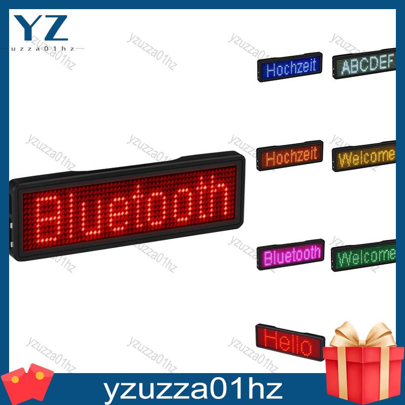 【yzuzza01hz】Bluetooth LED Name Badge Rechargeable Light Sign DIY ...