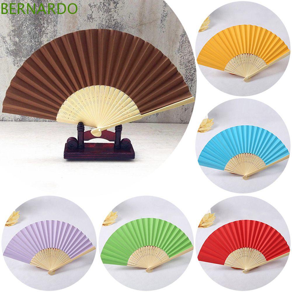 BERNARDO1 Hand Held Fan Portable Personalized 18 Colors Party Solid ...
