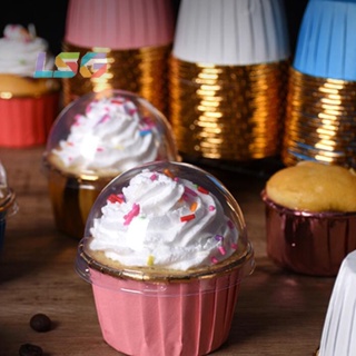 30pcs Large Cupcake Paper Cup Oilproof Cupcake Liner Baking Cup Tray Case  Wedding Party Caissettes Golden Muffin Wrapper Paper