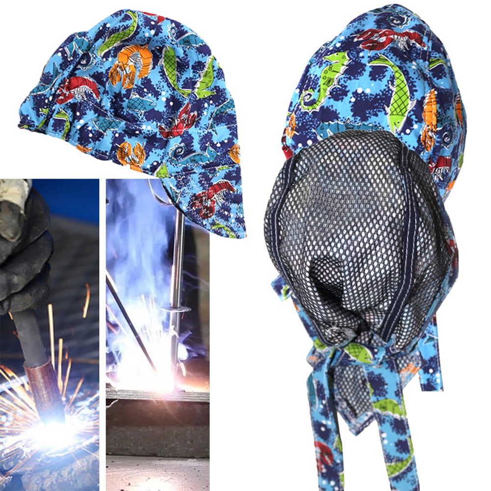Welding Hat Sweat Absorption Welders Welding Protective Hat Cap Flame Resistant Head Full