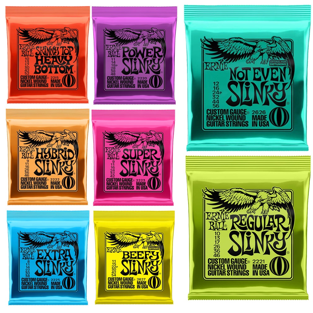 Ernie Ball Electric Strings 2220/2221/2222/2223/2225/2626/2627 Nickel ...