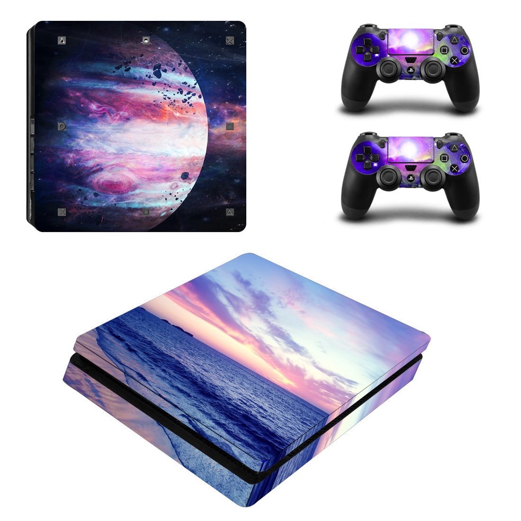 Sticker Skin Set For PS4 Slim Skin Cover Protector Vinyl Sticker For ...