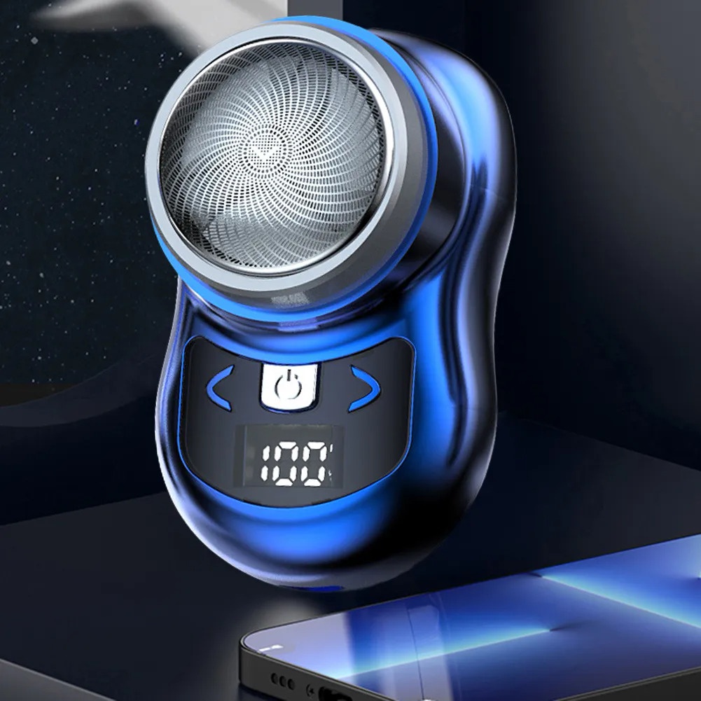 Mini Electric Shaver Digital Power Display Mens Razor 180mAh USB ...