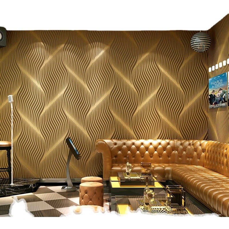 Deerskin velvet wallpaper Nordic geometric pattern lines modern simple ...