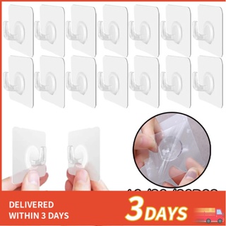 5/10/20 Pairs Double-Sided Adhesive Wall Hooks Hanger Traceless Adhesive  Hooks Sucker Wall Storage Holder for Kitchen Bathroom - AliExpress