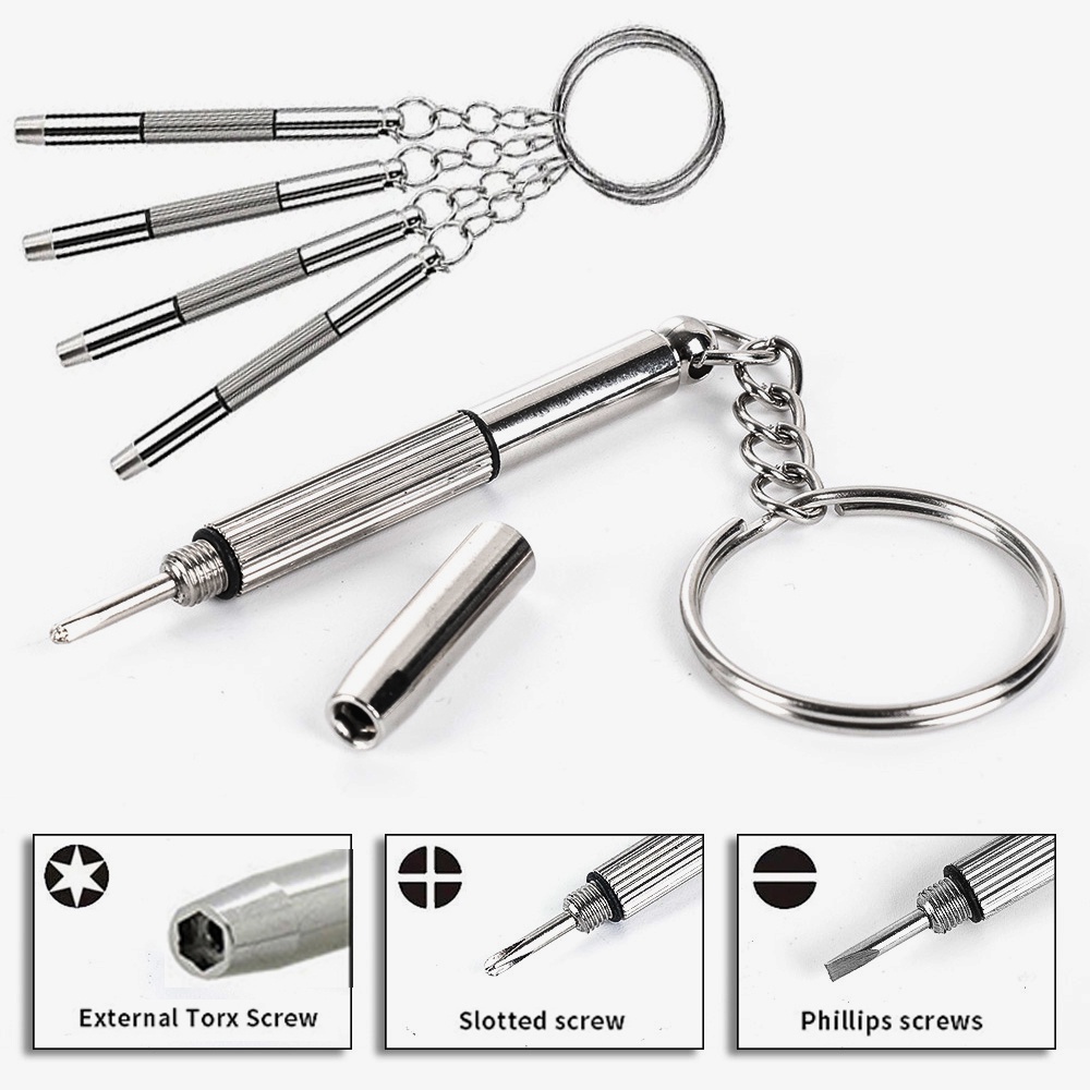 3 IN 1 Screwdriver Multifunction Turn Screw Portable Key Chain Phone ...