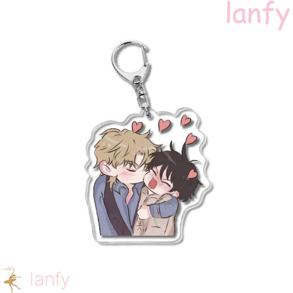 Lanfy Yaoi Couple Acrylic Keychain Cartoon Figure Korean Bl Manga Yaoi