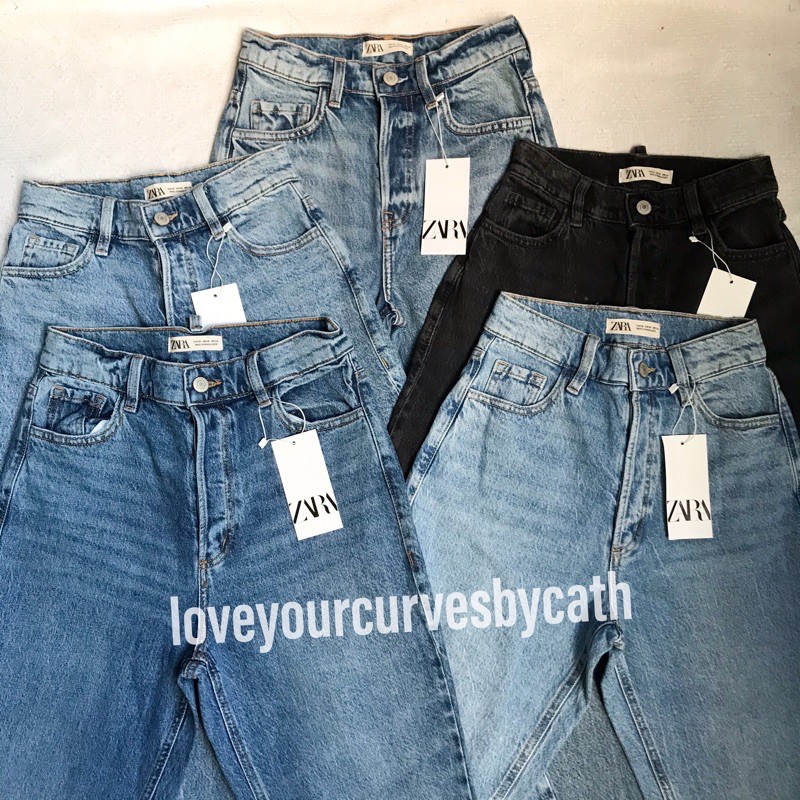 ♞Zara High Waisted Mom Jeans (button fly) Shopee Philippines