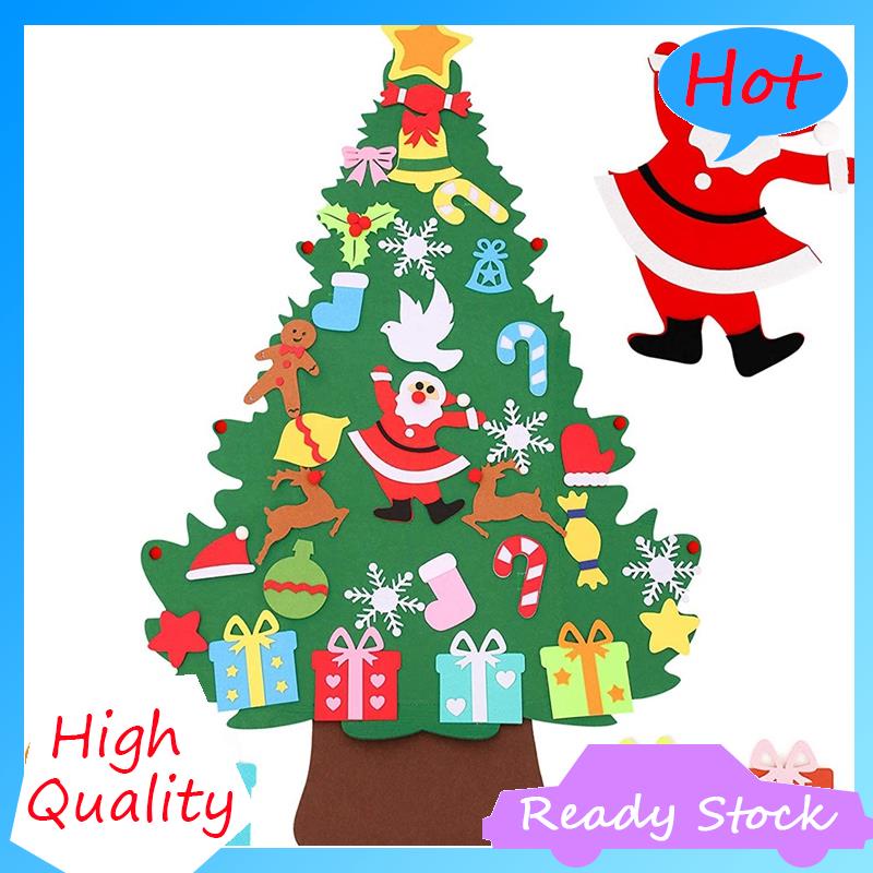 DIY Felt Christmas Tree Kids Craft Set, Wall Hanging Detachable Felt
