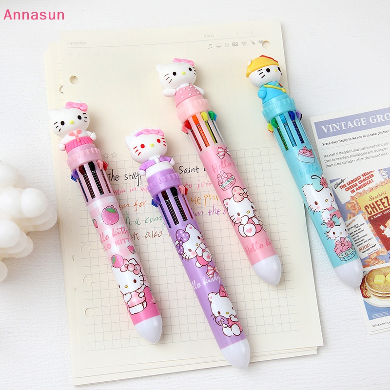 ASUNAROSYA Sanrio Hello Kitty Ribbon Two-Color Ballpoint Pen Lovely As Shown in Figure 1 PC