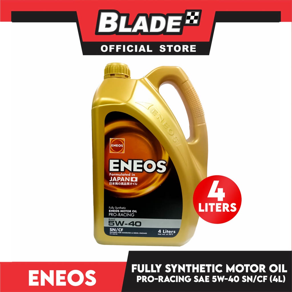 Eneos Pro Racing Fully Synthetic Motor Oil SAE 5W-40 SN/CF for Gasoline ...