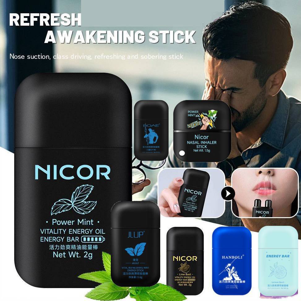 Nicor nasal herbal box Nose Stick Genuine Mint Nasal Passage Stick ...