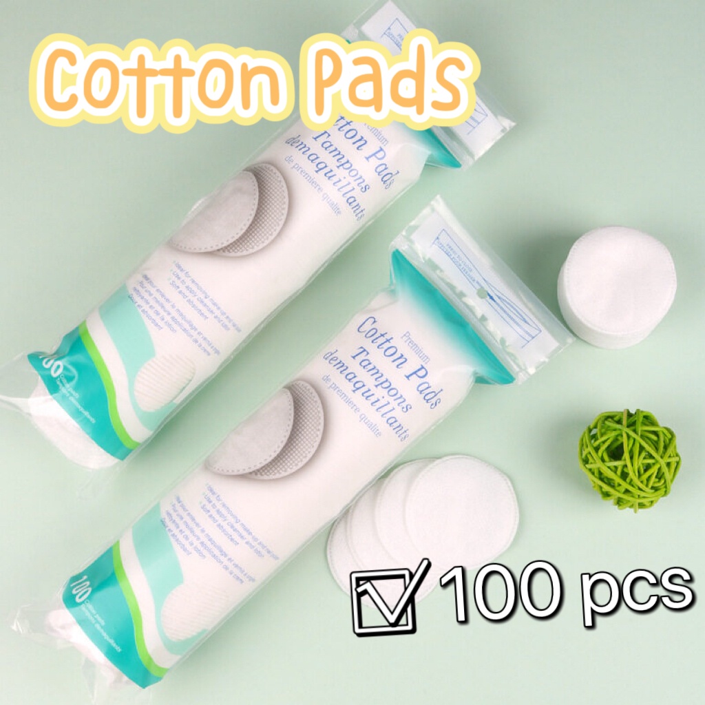 Cotton Pads Round 100 Cotton Makeup Remover Pads Disposable Soft 