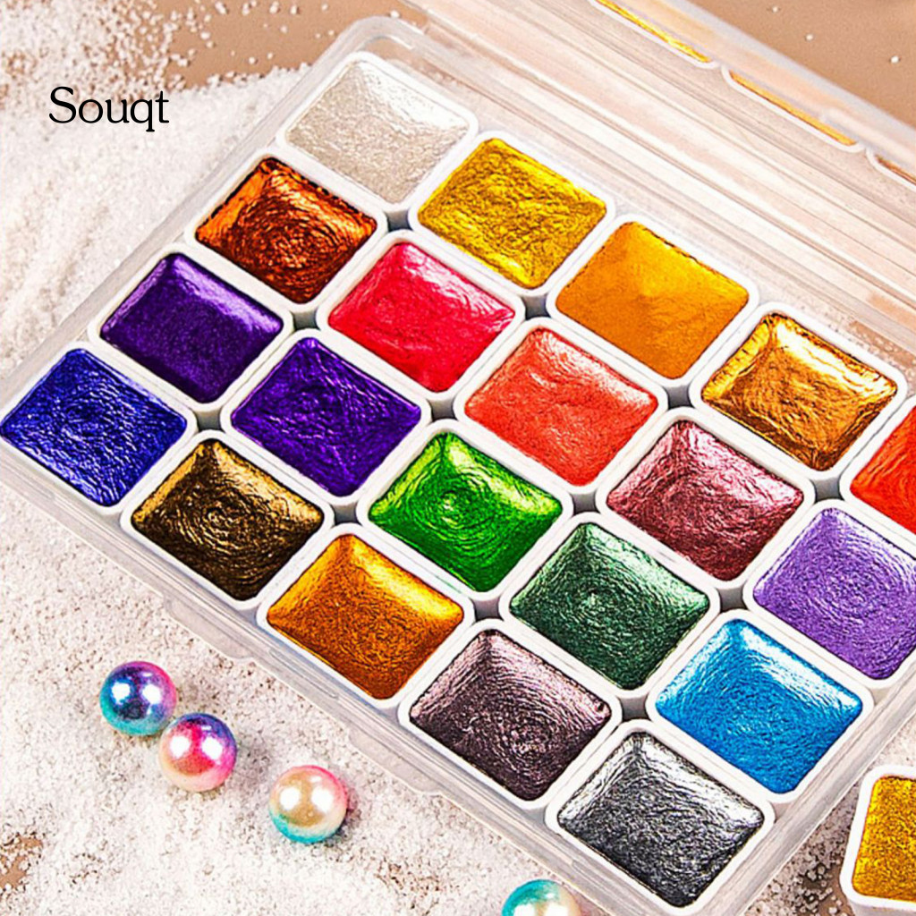 Graffiti Watercolor Set Portable Metallic Glitter Watercolor Paint Set