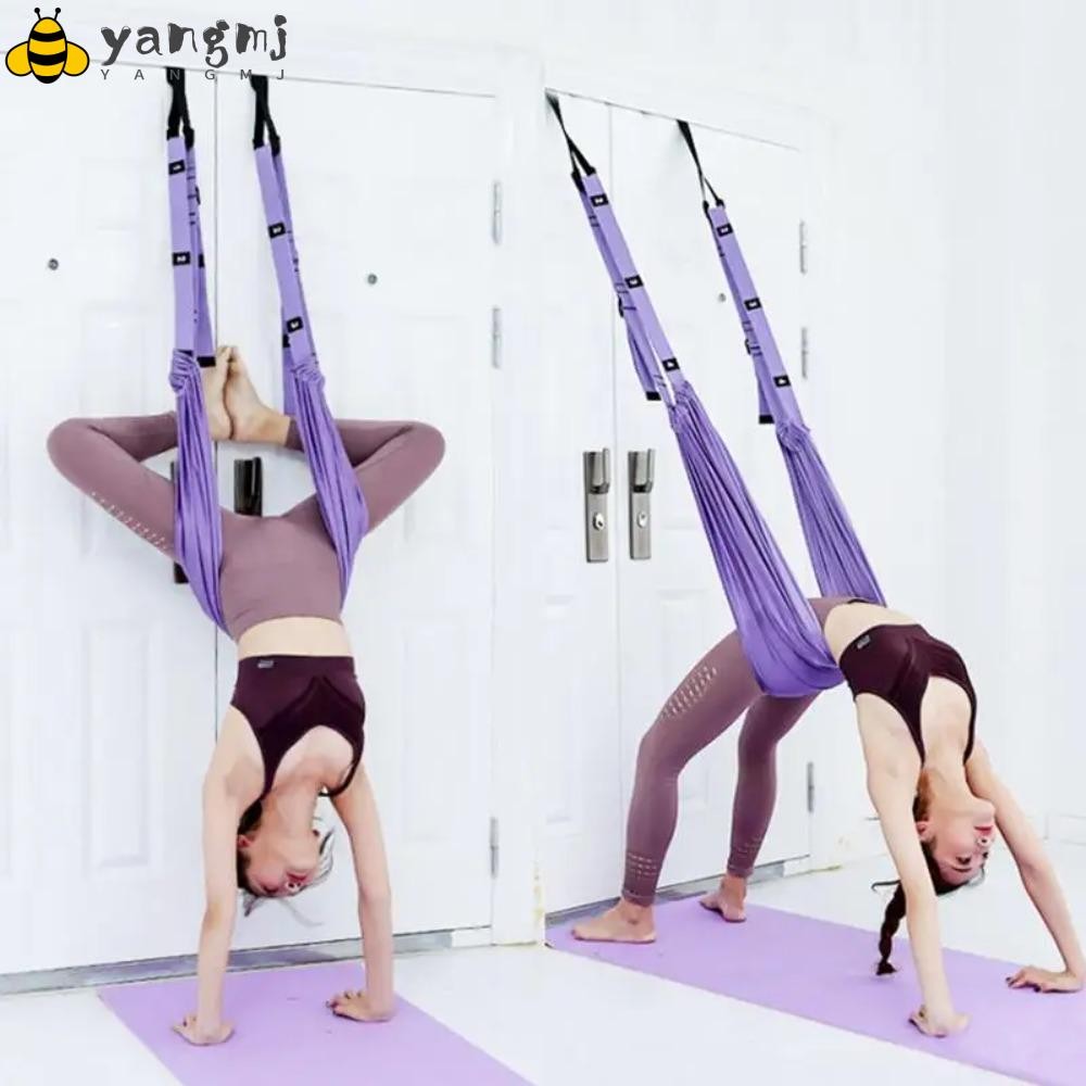 YANGMJ Pull Rope Aerial Yoga Strap, Adjustable Swing Stretch Leg Splits ...