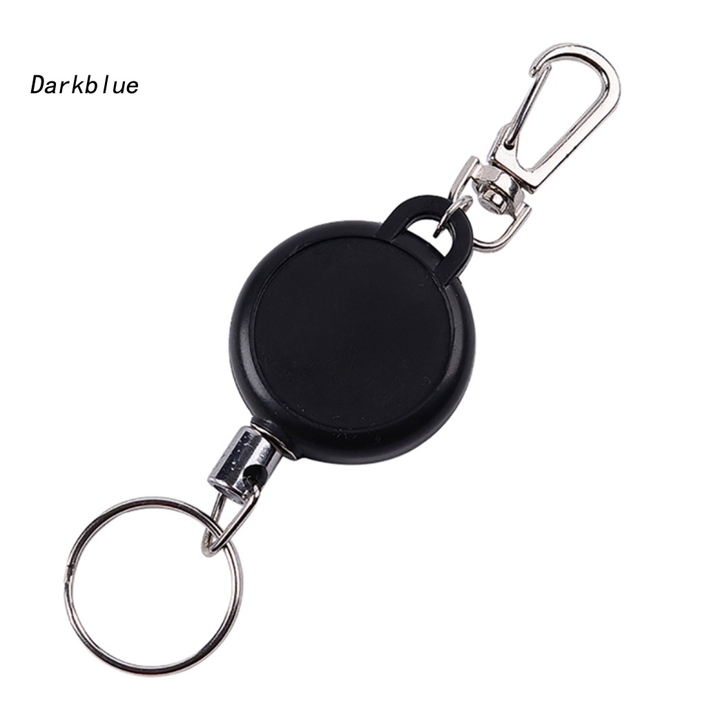 Fashion Flexible Keychain Key Ring Wire Rope Chain Stretched Bag Wallet ...