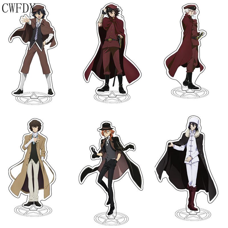 Figurines Bungo Stray Dogs - Dazai Et Chuuya En PVC - Collection Anime - Décoration Bureau Et Collection