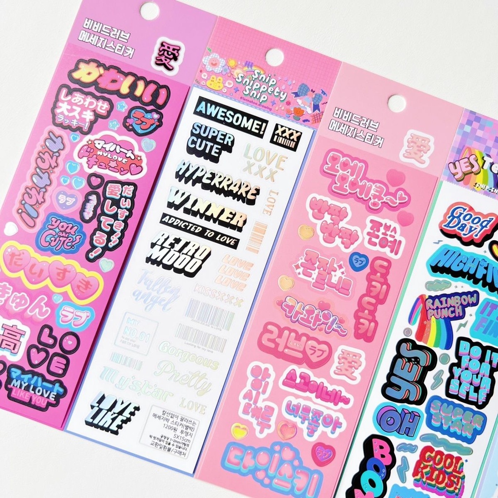 GaLiCiCi New Versatile Font Sticker/Hot Silver Japanese Korean Basic ...
