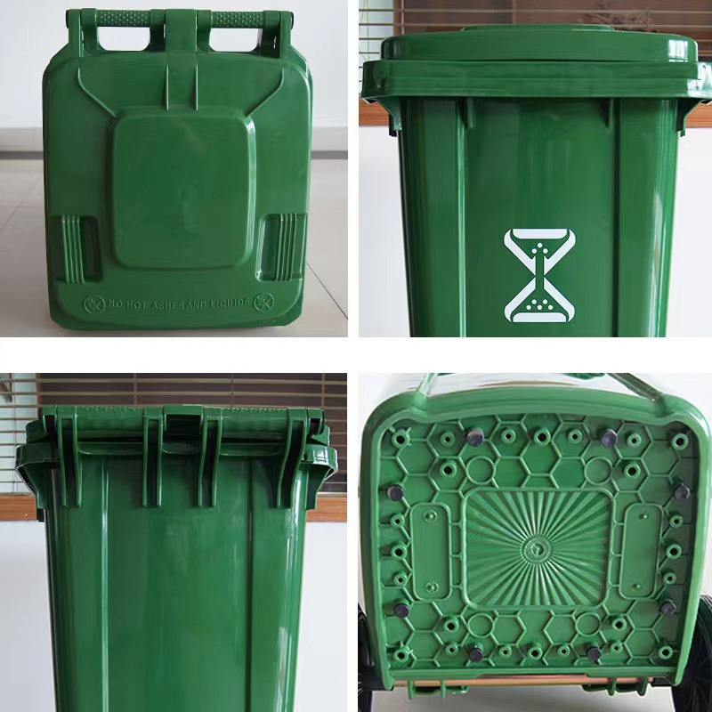 Outdoor trash can large plastic sanitation property community large